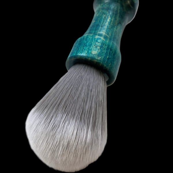 Handcrafted Blue Beech Shaving Brush with Silversmoke Knot SKU-SB06