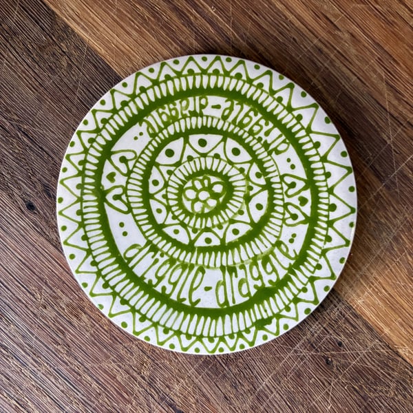 Hand Painted Olde English Insults Coaster