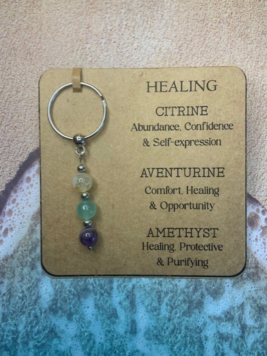 A lovely Healing gemstone keyring