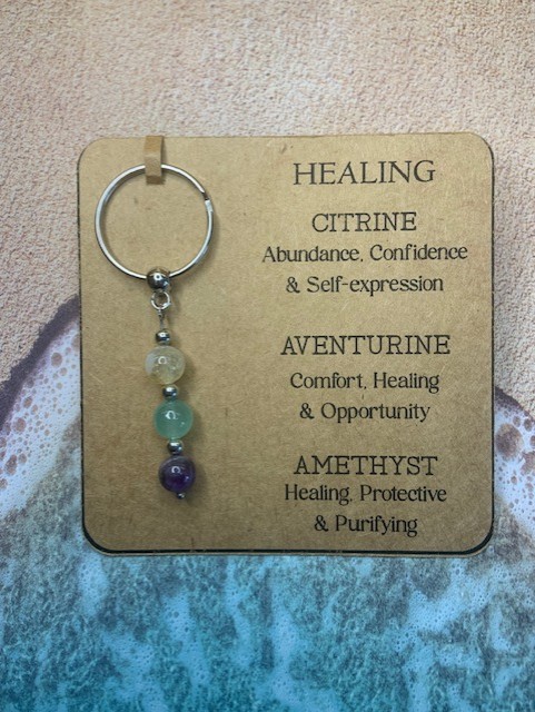 A lovely Healing gemstone keyring