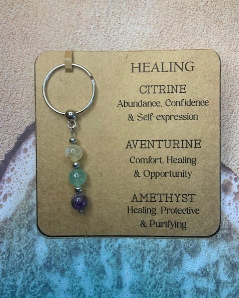 A lovely Healing gemstone keyring