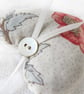 SET OF 3 LAVENDER BAGS - HEART SHAPED HAND EMBROIDERED - Image 4