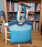 Crochet market bag - Blues