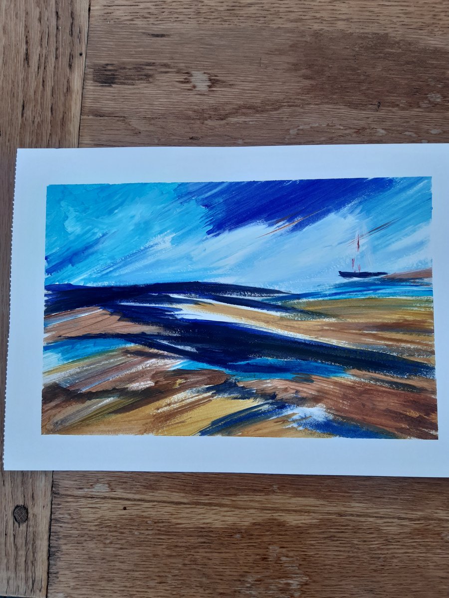 Acrylic painting abstract Seascape 