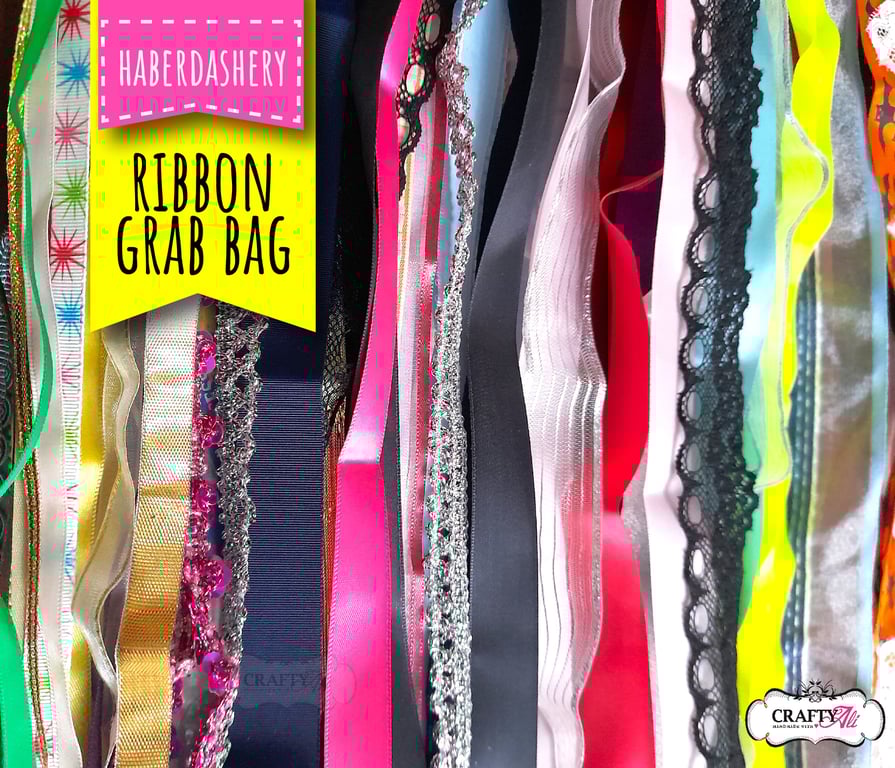 Ribbon, Lace and Braid Bundle, grab bag of end of roll offcuts