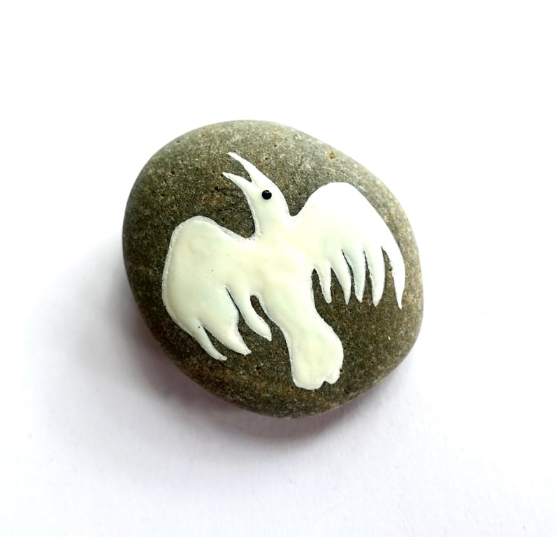 Glow in the Dark Blue Bird Stone - MADE TO ORDER