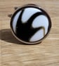 Black and White hand turned resin insert cufflinks - Image 4