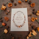 Autumn Floral Evening Wedding Invitation