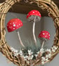 Spun Cotton Mushrooms in Grapevine Hoop Red - Image 3