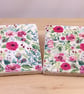 Marble 'Pink Floral' Coasters - Image 1