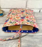 Floral Fabric Book Sleeve with Ties - Image 2