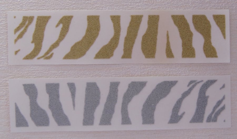 10 Animal Print Iron - on Strips