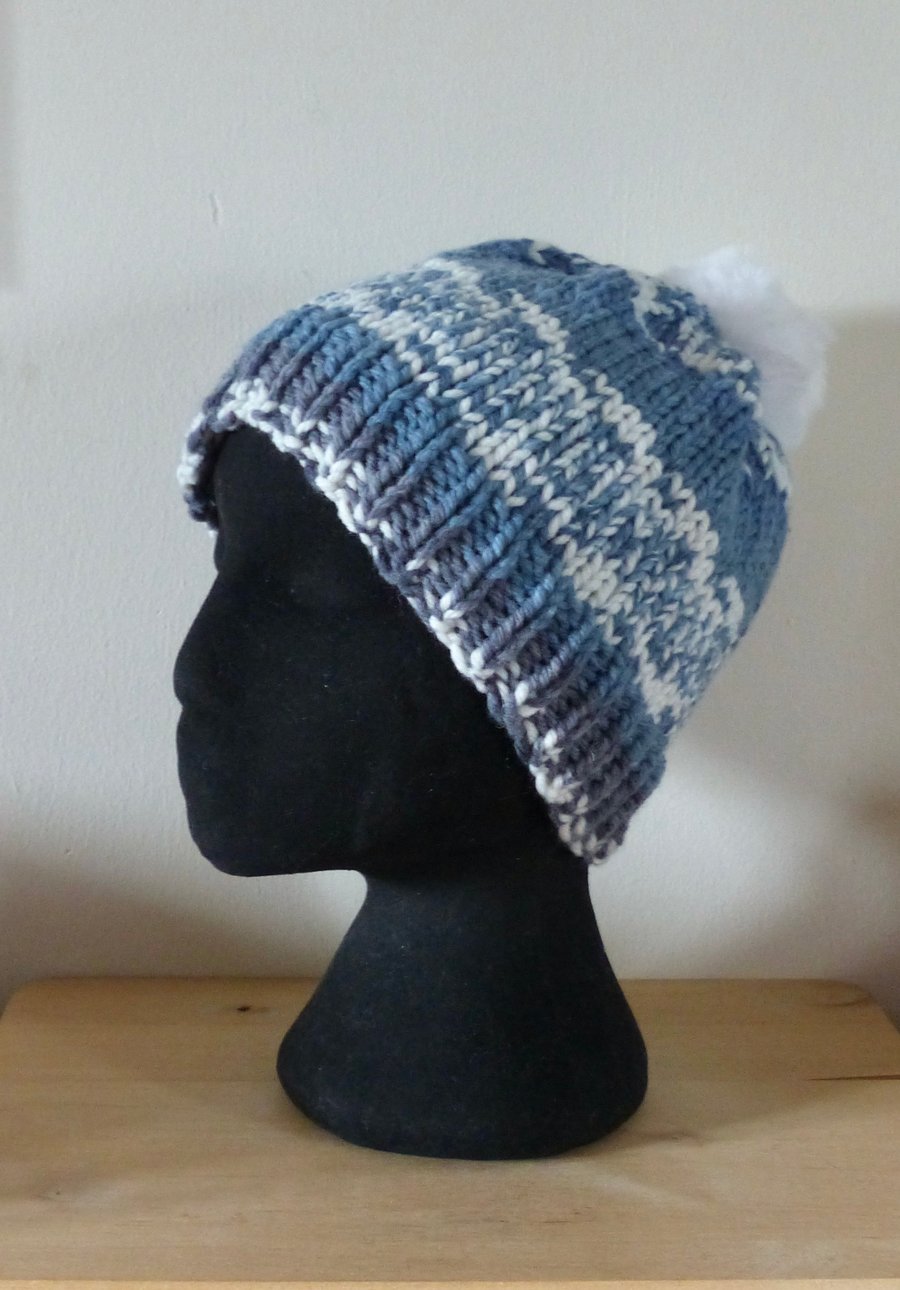 Knitted 'Nordic' Beanie Hat