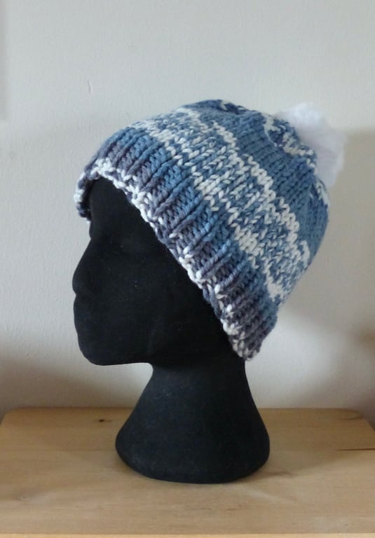 Knitted 'Nordic' Beanie Hat