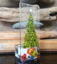 Handmade Fused Glass 'Christmas Tree' T Light Holder - Image 4