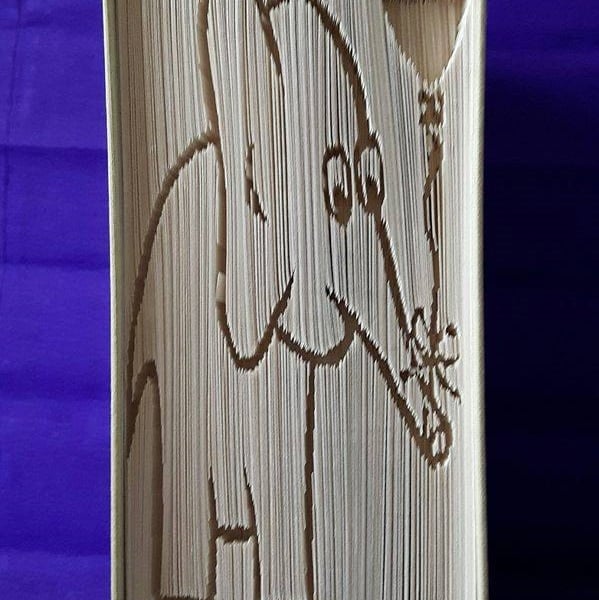 Elephant with Balloon CUT & FOLD Book Folding Pattern - EMAILED PDF PATTERN