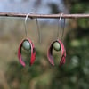 Red and Green Mistletoe Berry  Earrings