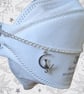 Silver mask chain with cat on moon charm - Image 4