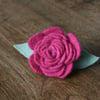 Cashmere rose upcycled hair slide clip in pink 