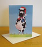 Cow Christmas Card A6 - Image 2