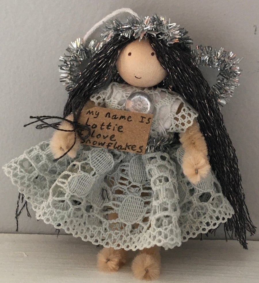 Tiny Light Blue Fairy Doll Decoration 