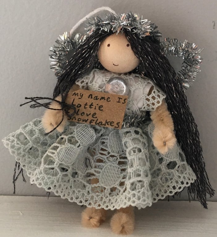 Tiny Light Blue Fairy Doll Decoration 