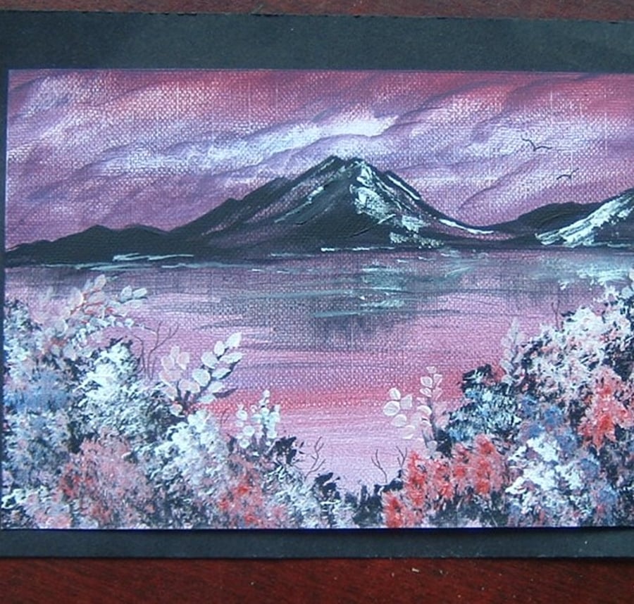 fantasy landscape original acrylic art painting ref 498