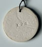 Ceramic Keepsake Wall Hanging: Grey Text - Image 4