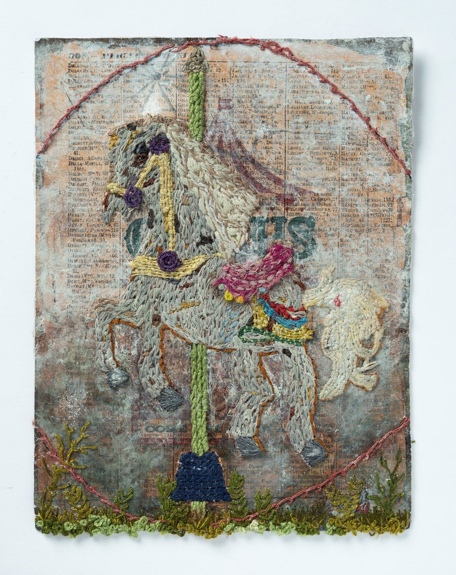 Echo - The Uncomparable-Dark Circus Art Print-Gothic Carousel Horse-Surreal Art