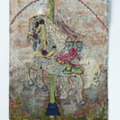 Echo - The Uncomparable-Dark Circus Art Print-Gothic Carousel Horse-Surreal Art