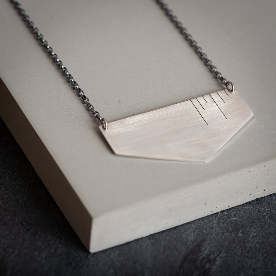 Fine Lines Necklace Handmade from Sterling Silver