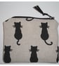 Black Cat Zipped Coin Credit Card Size Purse Cats - Image 4