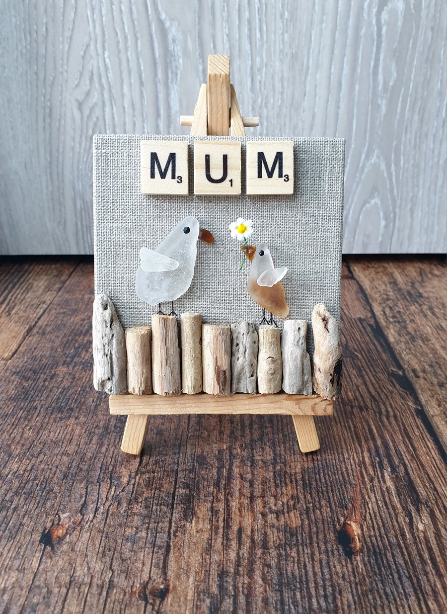Sea glass and driftwood MUM