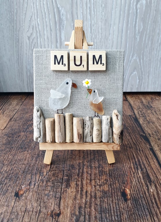 Sea glass and driftwood MUM