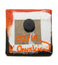Eagle Magnet - acrylic painted orange sunset scene with bird of prey silhouette - Image 5