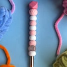 Beaded Crochet Hook - 6.5mm - Rose Gold 