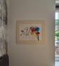 Original Charcoal & Mixed Media Animal Portrait - Westie Sniffing Flowers - Image 4