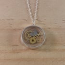 Sterling Silver Cogs Necklace (SKU201025 D)