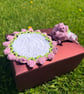 Handmade Floral Crochet Coaster Set - Cottage Flower Coasters - Cotton Mug Rug