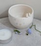 Handmade Tealight with Owl Bird Couple, Hearts & birdprints. Wedding Gift - Image 4