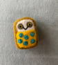 Polka dot tummy owl - orange melange - Image 1