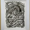 Gruß vom Krampus in Black or Red - Limited Edition - Original Linocut 