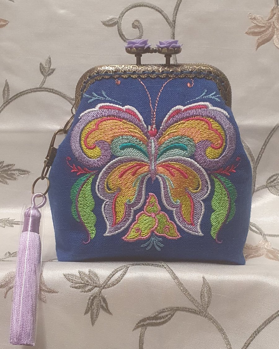 The Rosemaling Butterfly Coin Purse