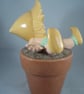 Ceramic Garden Plant Pot Yellow Sunflower Baby Figurine Ornament Decoration. - Image 4