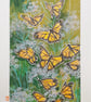 Monarch Butterflies in flight, original drawing, insect artwork, small wall art - Image 5