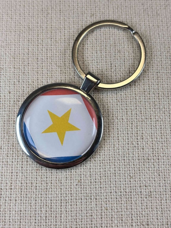 Saba Flag Keyring