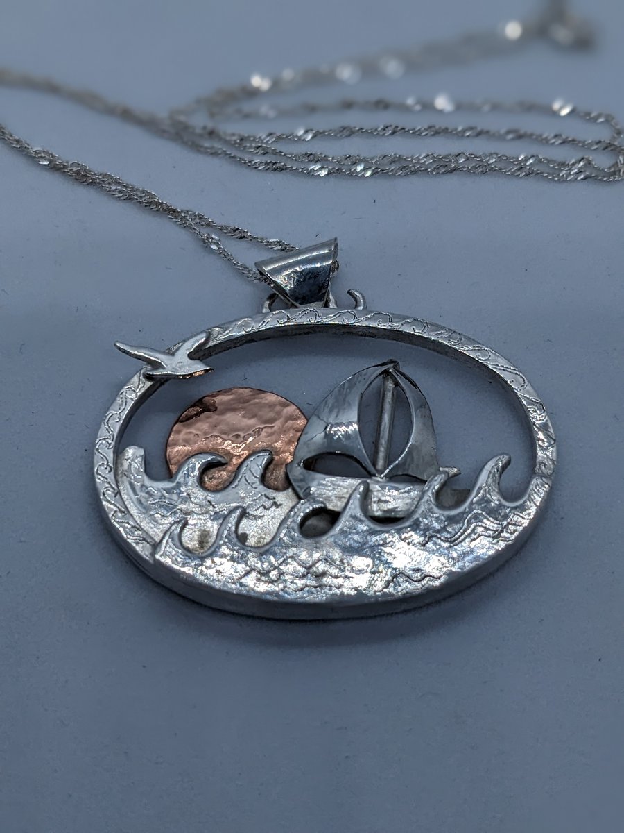 Handmade sterling silver pendant