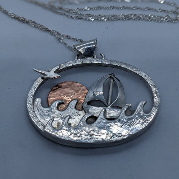 Handmade sterling silver pendant