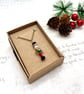 Small crystal Nutcracker pendant in classic red and green christmas jewellery - Image 8