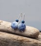 Earrings - Blue sodalite and hematite silver drop earrings, argentium silver  - Image 6